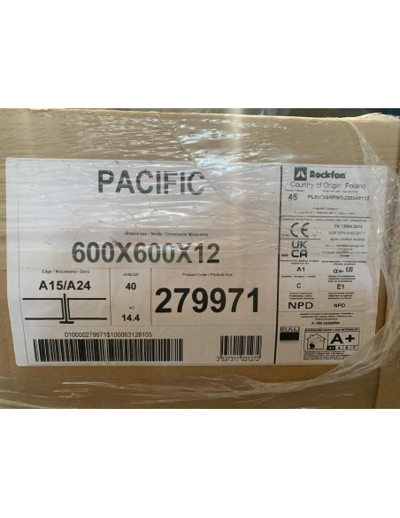 etichetta Rockfon Pacific etichetta Rockfon Pacific