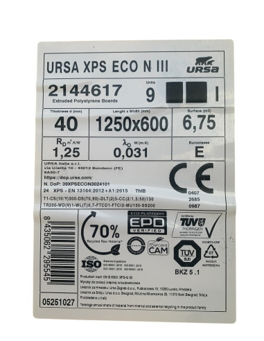 Pannelli URSA XPS ECO per isolamento termico