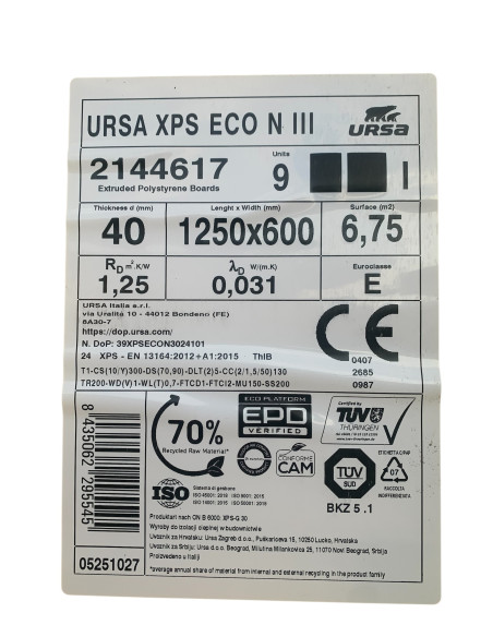 Pannelli URSA XPS ECO per isolamento termico