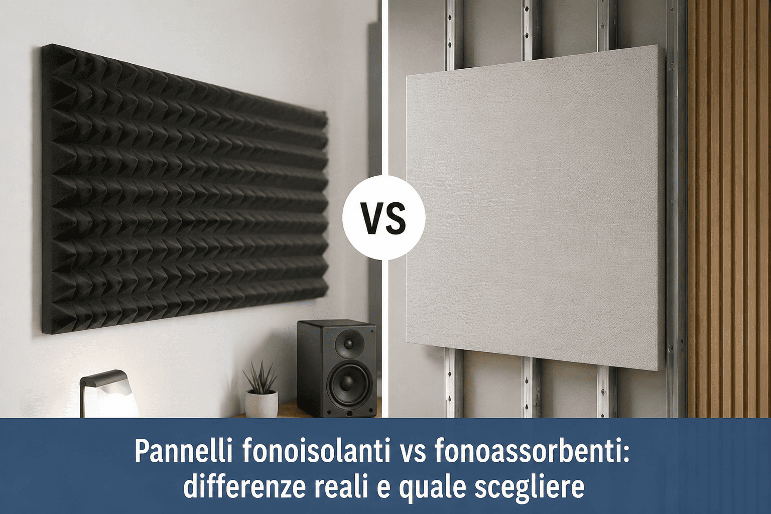 Pannelli fonoisolanti vs fonoassorbenti: differenze reali e quale scegliere